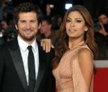 Eva Mendes et Guillaume Canet lors de la projection des Petits Mouchoirs à Rome le 29/10/10<br />