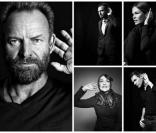 Sting, Jude Law, Elle MacPherson... photographiés par Bryan Adams pour la campagne Hear the world, janvier 2010.