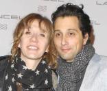 Virginie Lemoine et son comapgnon Darius à l'occasion du Bal de la Truffe, organisé par la maison Lancel à l'Hôtel Salomon de Rotschild, à Paris, le 8 novembre 2010.