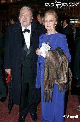 Simone Valère et Jean Desailly en 2002 lors des Molières 