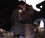 Angelina Jolie sur le tournage de son premier film en tant que réalisatrice, en Hongrie, en novembre 2010.