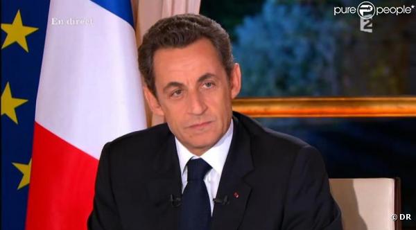 Nicolas Sarkozy, hier soir à la télévision.