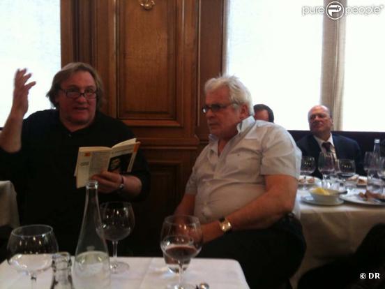 Gérard Depardieu et Jacques Weber à La Fontaine Gaillon, le 6 avril 2010