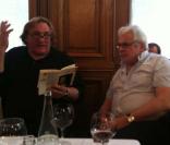 Gérard Depardieu et Jacques Weber à La Fontaine Gaillon, le 6 avril 2010