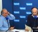 Nicolas Canteloup fête sa 1000ème sur Europe 1, entouré de Marc-Olivier Fogiel, Julie, Jean-Pierre Elkabbach, Laurent Fabius et Laurent Cabrol.