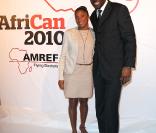 Maureen Nisima et Robert Brazza lors du gala AfriCAN le 29 novembre 2010 à Paris