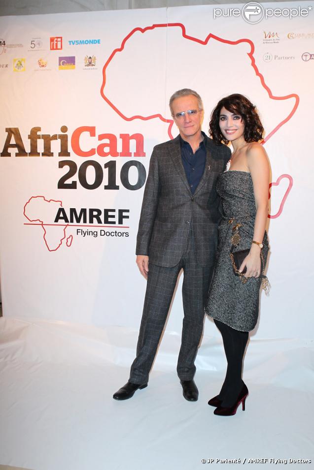 Christophe Lambert et Caterina Murino lors du gala AfriCAN à Paris le 19 novembre 2010