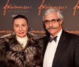 Monsieur et Madame Petrossian lors de la vente aux enchères des Frimousses le 7 décembre dans l'Hôtel  des Ventes Drouot Montaigne à Paris