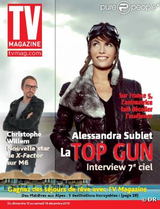 Alessandra Sublet en couverture de TV Magazine