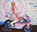 Paris Hilton, sous contrat publicitaire avec By Queroseno Racing, présentait ce vendredi 17 décembre à Madrid un nouveau modèle qui participera au Moto Grand Prix World Championship.