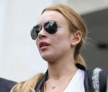 Lindsay Lohan comparait devant la justice pour violation de sa probation, à Los angeles, le 22 octobre 2010<br />