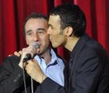 Elie Semoun et Mustapha El Atrassi lors du spectacle de ce dernier à la Cigale le 21 décembre 2010