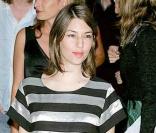 Enceinte Sofia Coppola porte la robe trapèze à rayures à merveille à New York, le 12 septembre 2006.