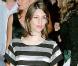 Enceinte Sofia Coppola porte la robe trapèze à rayures à merveille à New York, le 12 septembre 2006.