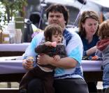 Jack Black et ses deux fils Thomas et Samuel (8 janvier 2011 à Studio City)