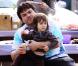 Jack Black et ses deux fils Thomas et Samuel (8 janvier 2011 à Studio City)