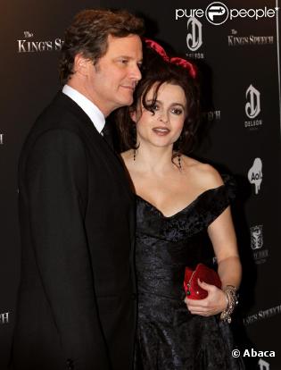 Colin Firth et Helena Bonham Carter à l'avant-première du  Discours d'un roi .