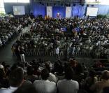 Nicolas Sarkozy, en visite officielle en Guadeloupe le 8 janvier 2011, présente ses voeux pour la nouvelle année 