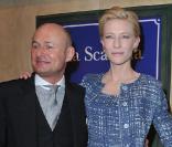 Cate Blanchett et Georges Kern, lors du lancement de la collection Portofino de la marque IWC présentée au 21e Salon de la Haute Horlogerie de Genève, le 18 janvier 2011