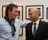 Laurent Blanc et Zinedine Zidane lors du lancement de la collection Portofino de la marque IWC présentée au 21e Salon de la Haute Horlogerie de Genève, le 18 janvier 2011
