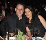 Jean Reno et sa femme Zofia lors de la soirée organisée pour le lancement de la collection Portofino IWC, le 18 janvier 2011, à Genève