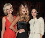 Malin Jefferies, Elle Macpherson et Lilly Becker lors de la soirée organisée pour le lancement de la collection Portofino IWC, le 18 janvier 2011, à Genève