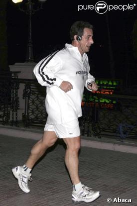 Nicolas Sarkozy fait son footing