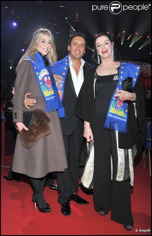 Nathalie, Dany Brillant et Anny Duperey au 35e festival international du cirque de Monte-Carlo, le 25 janvier 2011.