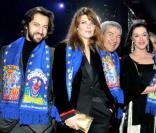 Frédéric Diefenthal, Gwendoline Hamon, Martin Lamotte, Anny Duperey, Dany Brillant, François Berléand et Claude Brasseur au 35e festival international du cirque de Monte-Carlo, le 25 janvier 2011.