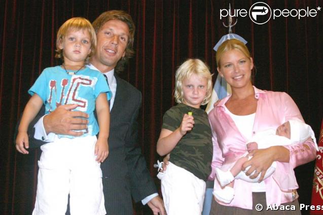 Valeria Mazza avec son mari Alejandro Gravier et ses trois enfants