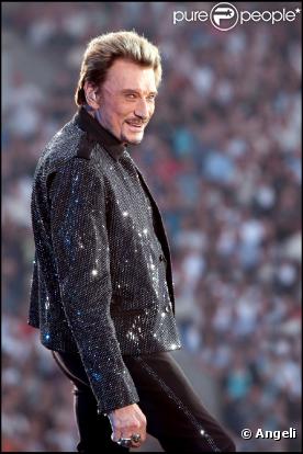 Johnny Hallyday sur scène en 2009