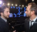 Benoît Poelvoorde et Edouard Baer lors des Magritte du cinéma en Belgique le 6 février 2011