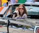 Michael Clarke Duncan, Geoff Stults et Saffron Burrows en plein tournage de The Locator, le spin-off de Bones, à Miami le 25 février 2011