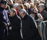 Claude Lelouch lors des obsèques d'Annie Girardot à Paris en l'église Saint-Roch le 4 mars 2011