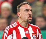 Franck Ribéry, lors d\'un match du Bayern Munich, en février 2011.
