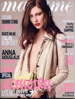 Anna Mouglalis en couverture de Madame Figaro du 19 mars 2011