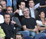 Estelle Denis et Raymond Domenech au Parc des Princes le 26/04/08