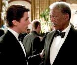 Christian Bale et Morgan Freeman dans  Batman Begins  