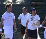 A Key Biscane, le 23 mars 2011, les cadors de l'ATP, à l'image de Richard Gasquet et Novak Djokovic (en photo avec Sébastien Grosjean) effectuaient leurs dernières heures d'entraînement avant d'en découdre dans le Masters de Miami.