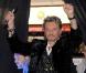 Johnny Hallyday présente son album Jamais Seul, au Virgin Megastore des Champs-Elysées, à Paris. 27/03/2011