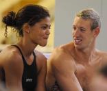 Alain Bernard et Coralie Balmy lors de la réunion de Strasbourg en juin 2009