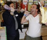 Bruno Salomone et Pascal Sellem à l'ouverture de la Foire du Trône, au profit de l'association Les Petits Princes, le 8 avril 2011