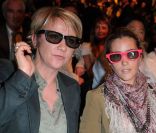 Ariane Massenet et Vahina Giocante lors de la projection en 3D du dessin animé Rio au Grand Palais à Paris le 21 avril 2011