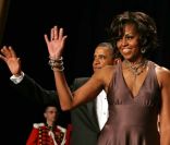 Barack et Michelle Obama, dîner des correspondants de la Maison Blanche, à Washington, le 30 avril 2011.