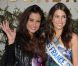 Malika Ménard et Laury Thilleman à la boutique Escada, située avenue Montaigne, à Paris. 3 mai 2011