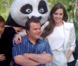Angelina Jolie et Jack Black en promotion pour Kung Fu Panda 2, le 14 avril 2011 