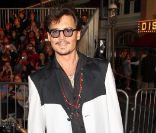 Johnny Depp à Disneyland pour l'avant-première de Pirates des Caraïbes : La Fontaine de Jouvence, le 7 mai 2011