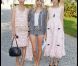 Les splendides Laura Bailey, Poppy Delevigne et Alexa Chung posent devant l'hôtel Eden Roc. Antibes, 9 mai 2011 