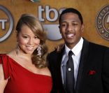 Mariah Carey et son mari Nick Cannon le 23 janvier 2010 à Los Angeles