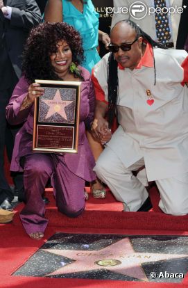 Stevie Wonder et Chaka Khan à Los Angeles, le 19 mai 2011.